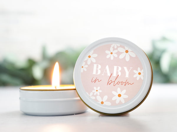 Baby in Bloom - Retro Daisy Baby Shower Favors