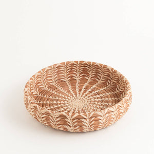mayan hand woven artisan grass basket decorative natural Cecilia pine needle and pajon basket fair trade