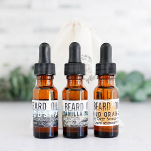 Beard Oil Set of 3 - Little Flower Soap Co