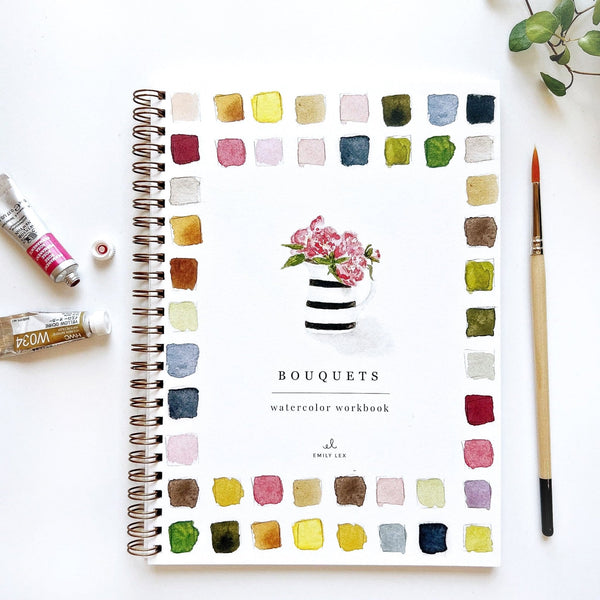Emily Lex Bouquets Watercolor Workbook