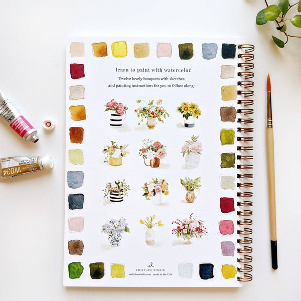 Bouquets Watercolor Workbook - Little Flower Soap Co