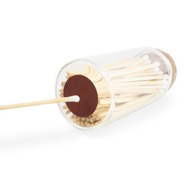 Decorative 4" White Tip Matches in Glass Jar - Little Flower Soap Co