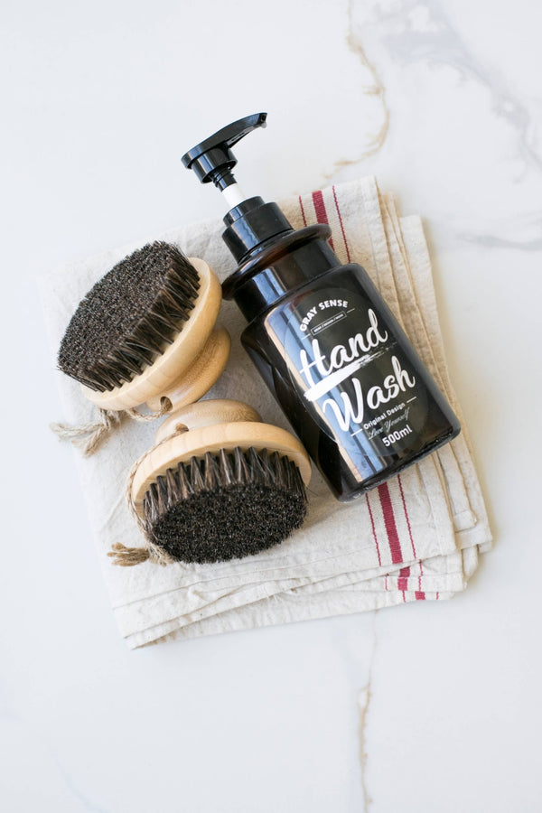 Dry Round Body Brush: Horsehair - Little Flower Soap Co