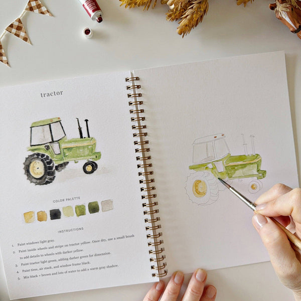 Farm Watercolor Workbook - Genuine - Little Flower Soap Co
