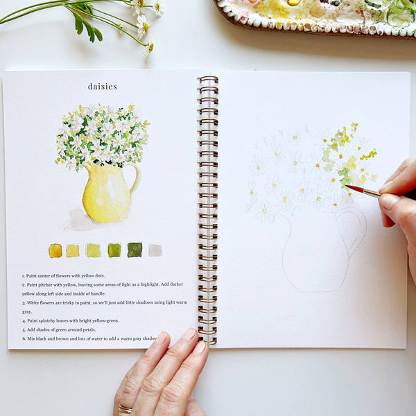 Flowers Watercolor Workbook - Little Flower Soap Co