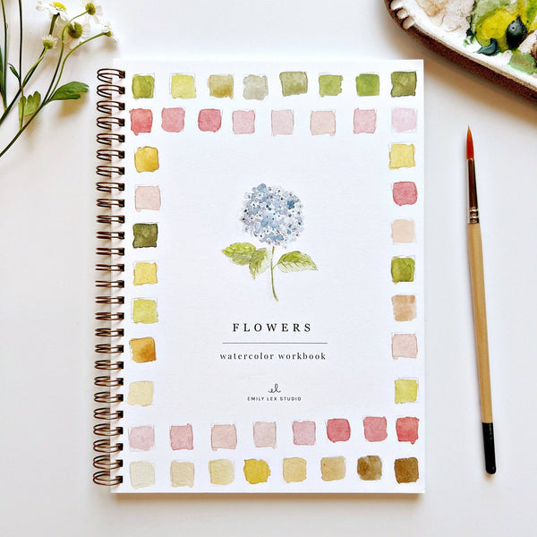 Flowers Watercolor Workbook - Little Flower Soap Co