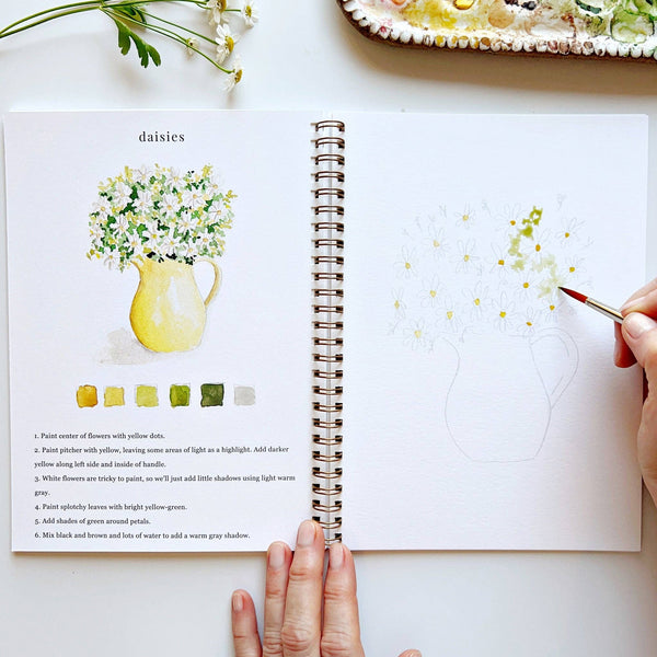 Flowers Watercolor Workbook - Little Flower Soap Co