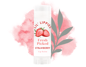 Fresh Picked Strawberry Lip Balm - Lil' Lippies Kids - Little Flower Soap Co