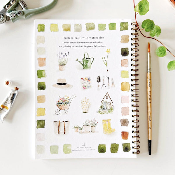 Garden Watercolor Workbook - Little Flower Soap Co