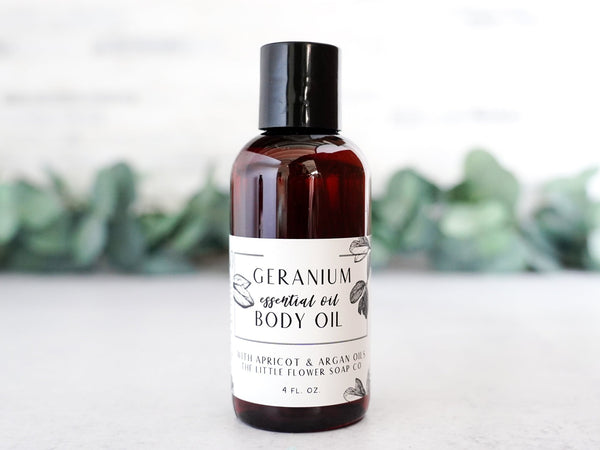 Geranium Body Oil - Little Flower Soap Co
