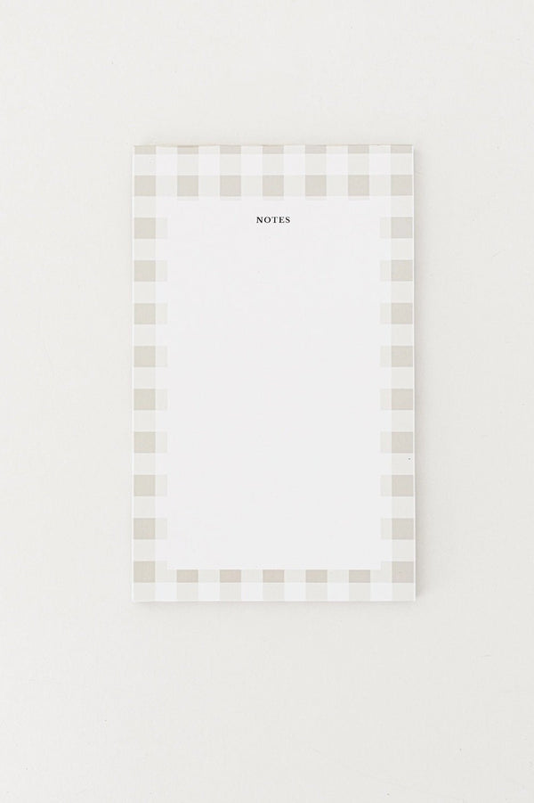 Gingham Check Heirloom Notepad - Little Flower Soap Co