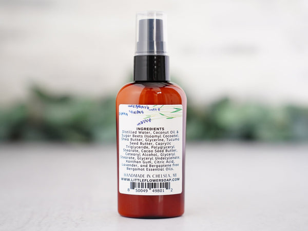 Hand Lotion - Lavender Bergamot with Shea and Cocoa butters - Little Flower Soap Co