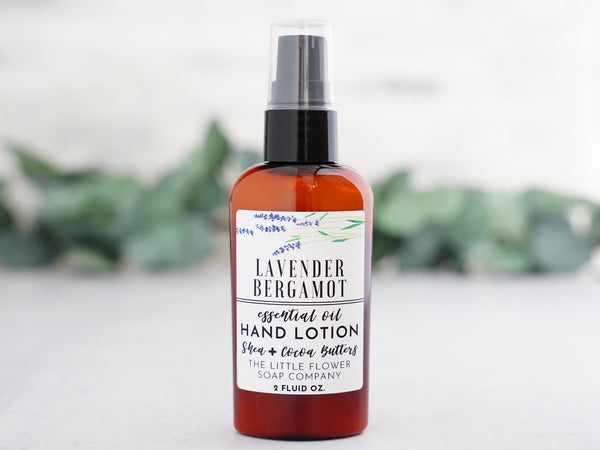 Hand Lotion - Lavender Bergamot with Shea and Cocoa butters - Little Flower Soap Co