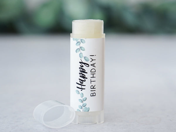 Happy Birthday Small Candle and Lip Balm Gift - Little Flower Soap Co
