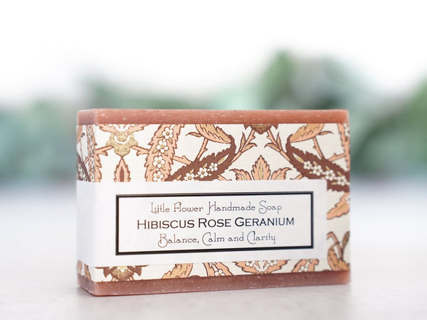 Hibiscus Rose Geranium - Handmade Bar Soap - Little Flower Soap Co