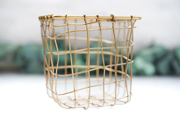 Iron Wire Basket Square - Little Flower Soap Co