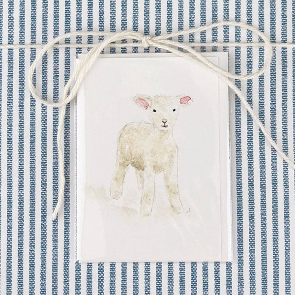 Lamb mini notecard - Easter or Baby Shower Card - Little Flower Soap Co