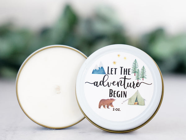 Let the Adventure Begin Baby Shower Favors or Engagement Announcement Gifts - Little Flower Soap Co