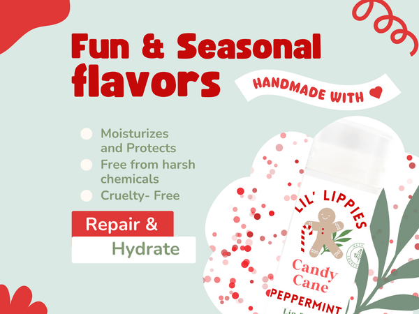 Lil Lippies Holiday Pack - Set of 3 Lip Balms - Little Flower Soap Co