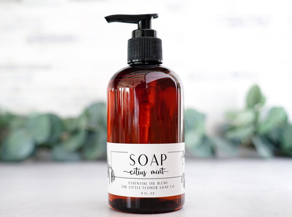 Liquid Hand Soap - Citrus Mint - Little Flower Soap Co