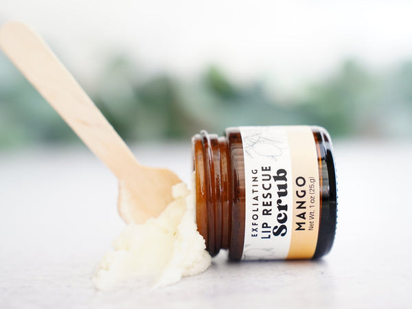 Mango Lip Rescue Sugar Scrub - Exfoliating lip treatment - Little Flower Soap Co