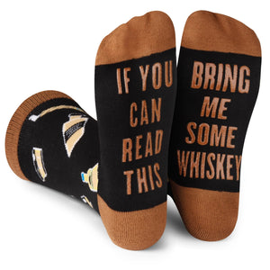Mens Novelty Socks - bring me some whiskey - Little Flower Soap Co