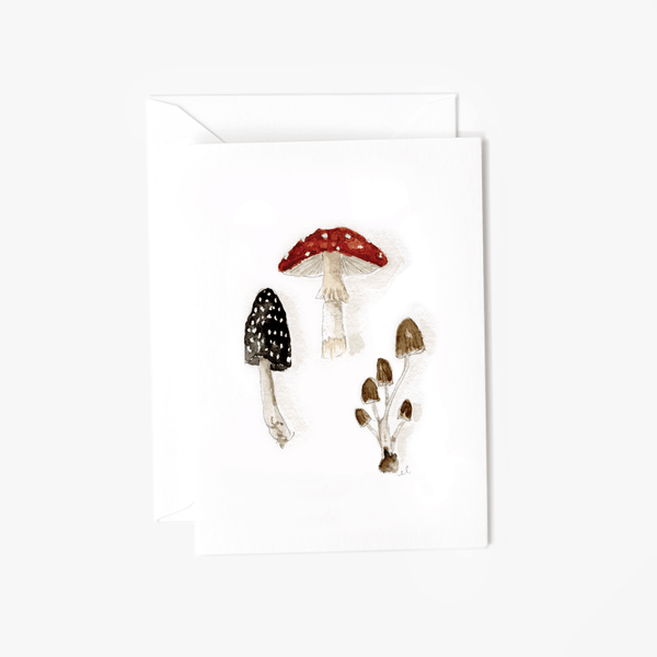 Mushrooms mini notecard - Little Flower Soap Co