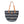 Load image into Gallery viewer, Handwoven Kenyan Sisal Tote – Navy & Cream Stripe
