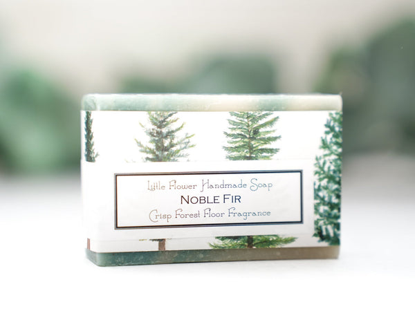 Noble Fir Soap, Frasier Fir soap scent, evergreen soap, pine essential oil soap, handmade soap Michigan