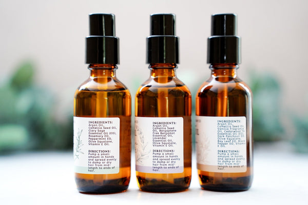 Nourish + Repair Hair Oil with Argan & Camellia - Vanilla Musk - Little Flower Soap Co