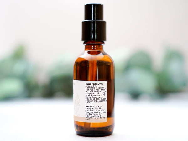 Nourish + Repair Hair Oil with Argan & Camellia - Vanilla Musk - Little Flower Soap Co