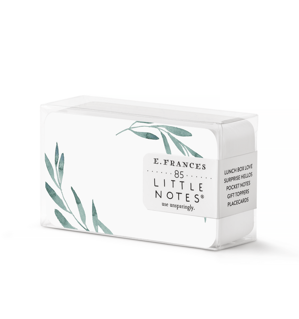 Olive Branch Little Notes - 85 Flat Cards - Little Flower Soap Co