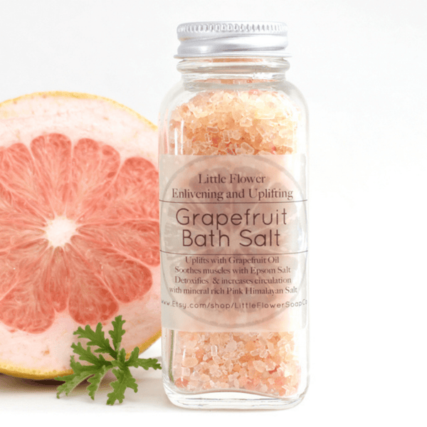 Pink Grapefruit Detoxifying Himalayan Bath Salts - Little Flower Soap Co
