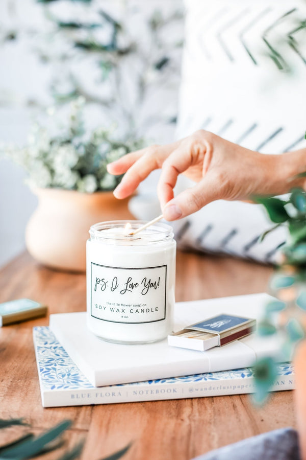 P.S. I Love You Candle - Little Flower Soap Co