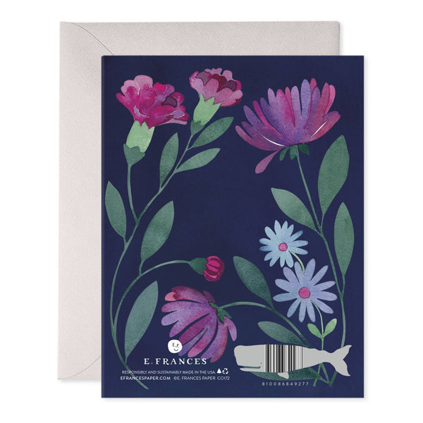 Purple Floral Thinking of You Greeting Card - Little Flower Soap Co