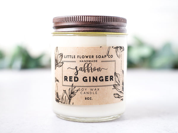 Saffron and Red Ginger - 8oz Soy Wax Candle