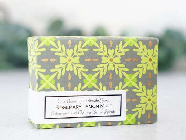 Rosemary Lemon Mint - Large Bar Soap 6oz - Little Flower Soap Co