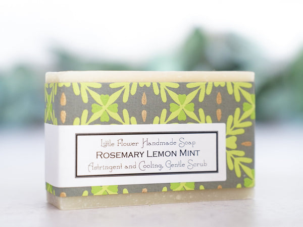 Rosemary Lemon Mint - Large Bar Soap 6oz - Little Flower Soap Co