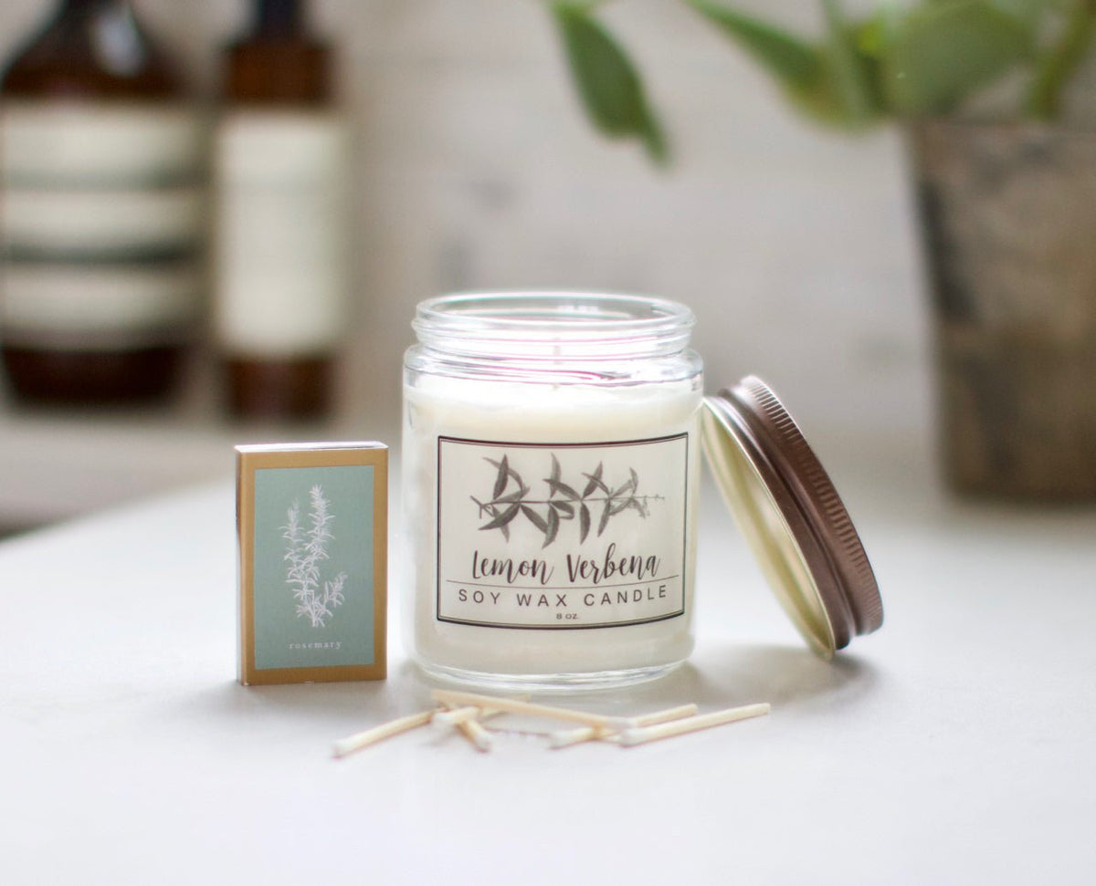 Rosemary Lemon Verbena - Candle and Soap Gift Set - Little Flower