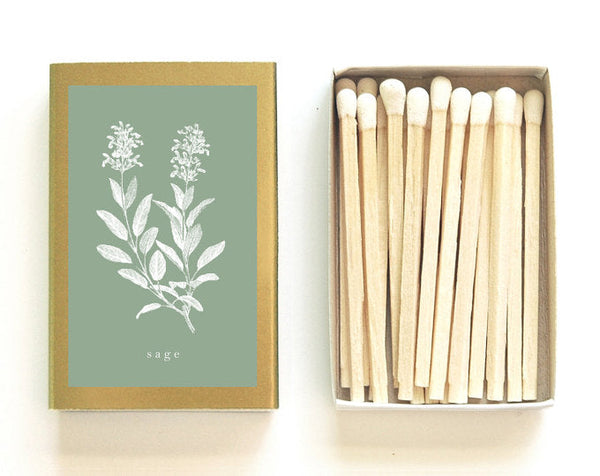 Decorative Botanical Match Box - Lavender