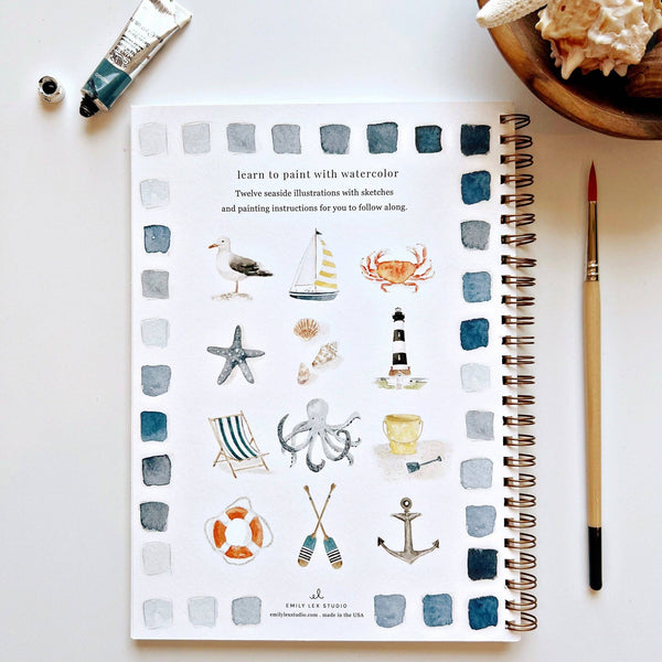 Seaside Watercolor Workbook - Little Flower Soap Co