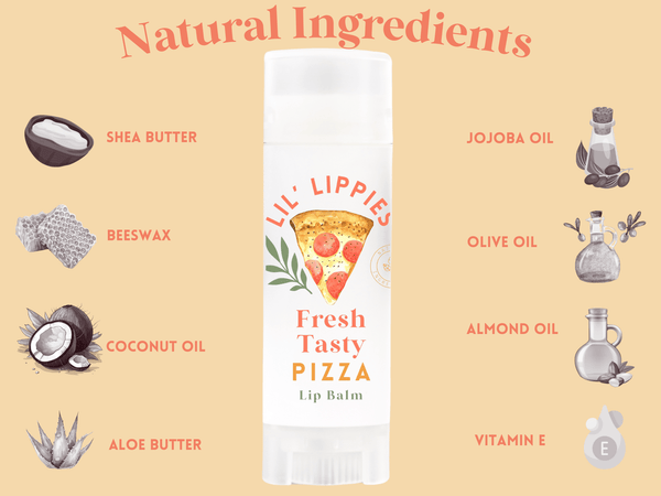 Set of 5 Lip Balms - Lil Lippies Snack Time - Little Flower Soap Co