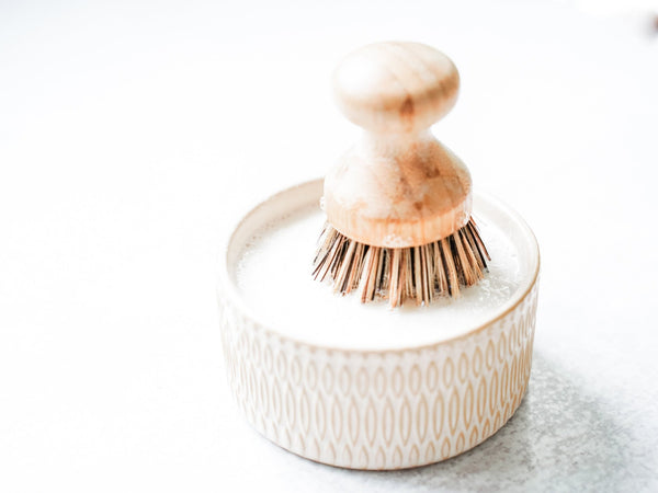 Solid Dish Soap in Ceramic Ramekin – 16oz | Natural, Hard Water Friendly - Little Flower Soap Co