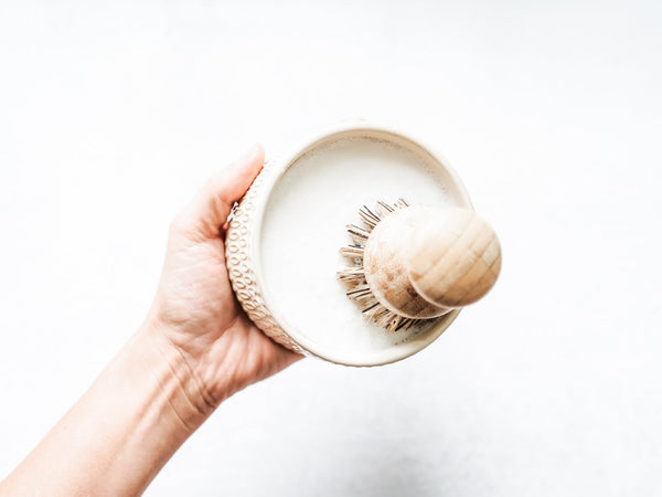 Solid Dish Soap in Ceramic Ramekin – 16oz | Natural, Hard Water Friendly - Little Flower Soap Co