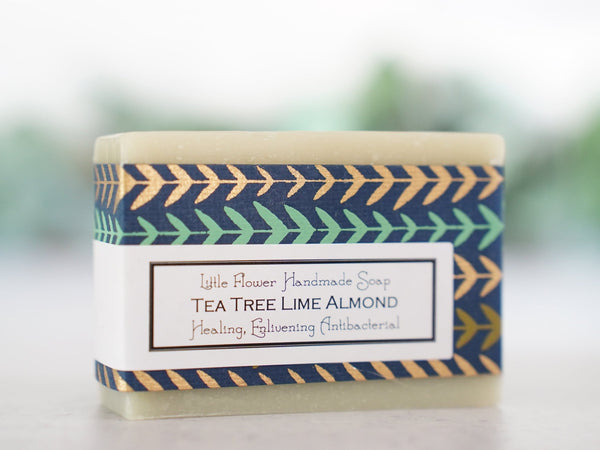 Tea Tree Lime Almond - Handmade Bar Soap - Little Flower Soap Co