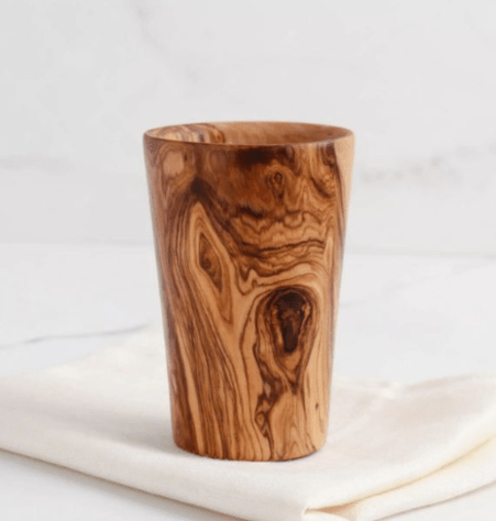 Tiny Handmade Olive Wood Drinking Cup - Little Flower Soap Co