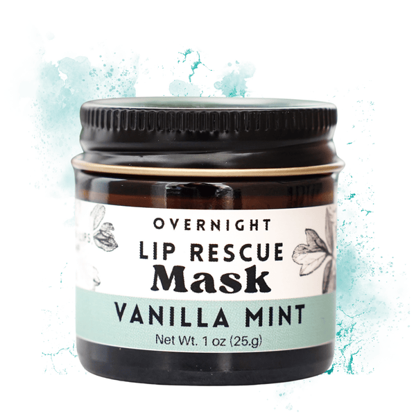 Vanilla Mint Lip Rescue Sugar Scrub - Exfoliating lip treatment - Little Flower Soap Co