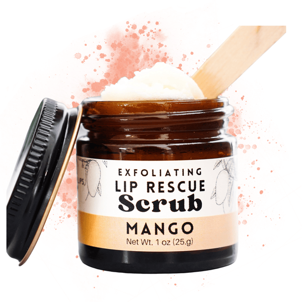 Vanilla Mint Lip Rescue Sugar Scrub - Exfoliating lip treatment - Little Flower Soap Co