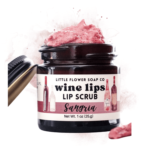 Vanilla Mint Lip Rescue Sugar Scrub - Exfoliating lip treatment - Little Flower Soap Co