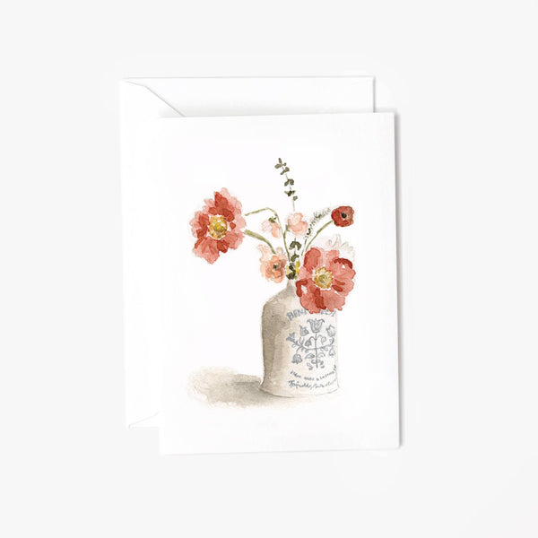 Vintage bouquet mini notecard - Little Flower Soap Co